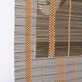 Bamboo Roman Shades Hardwired Motorized Smart Control